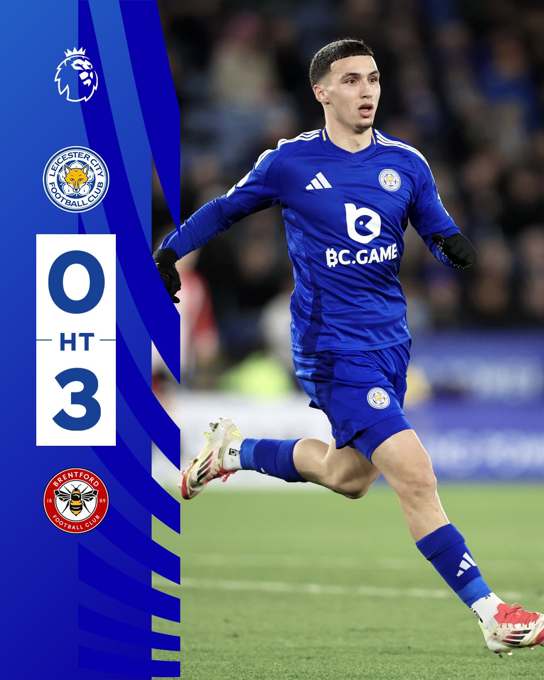 半場0-3！萊斯特若不進球輸球，將主場6連敗0進球創(chuàng)歷史最糟戰(zhàn)績