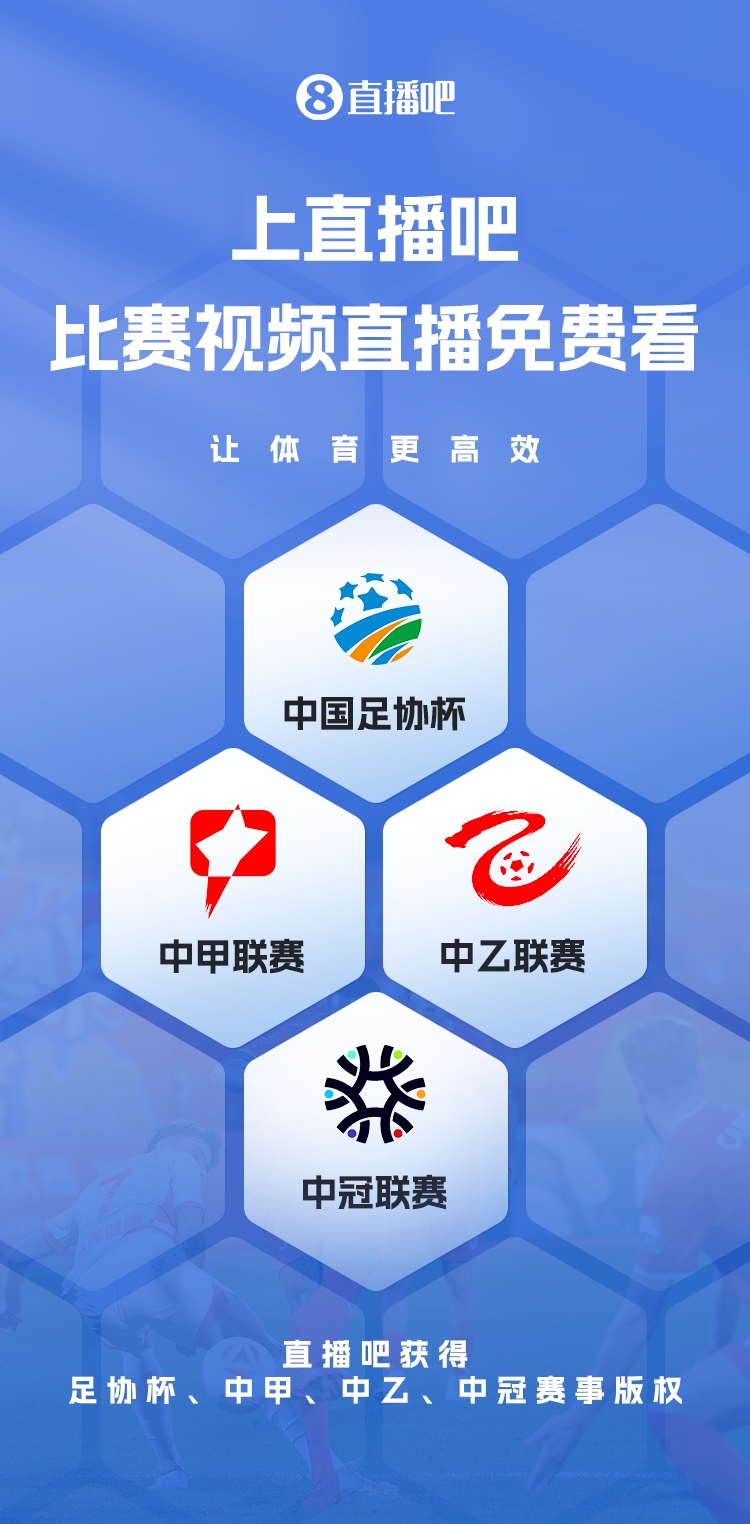 官宣！直播吧獲足協(xié)杯、中甲、中乙、中冠賽事版權(quán)，免費視頻直播